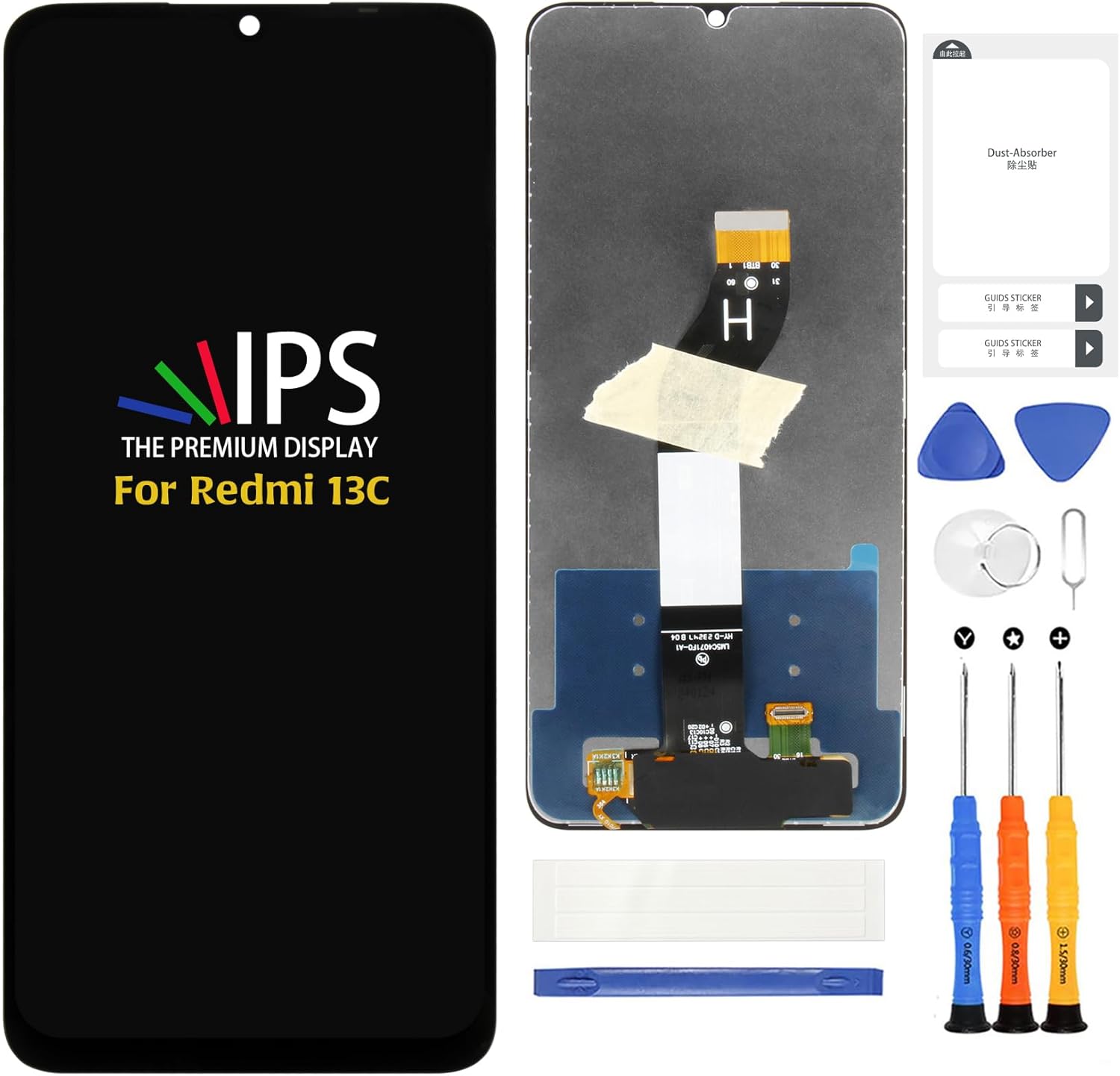 A-MIND for Xiaomi Redmi 13C 4G/5G 6.74" LCD Screen Replacement LCD Display Touch Digitizer Screen Assembly with Repair Tools