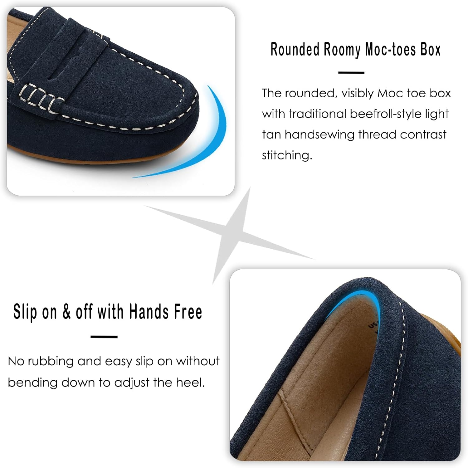 KORDAL Women's Comfortable & Lightweight Suede Leather Penny Loafers Slip-Ons Cute Business Casual Dress Shoes Work Office Flats Everyday Walking Shoes Driving Mocs for Women - Image 6