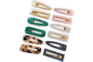 12 Pack Acrylic Hair Clips for a Silky Smooth Mane