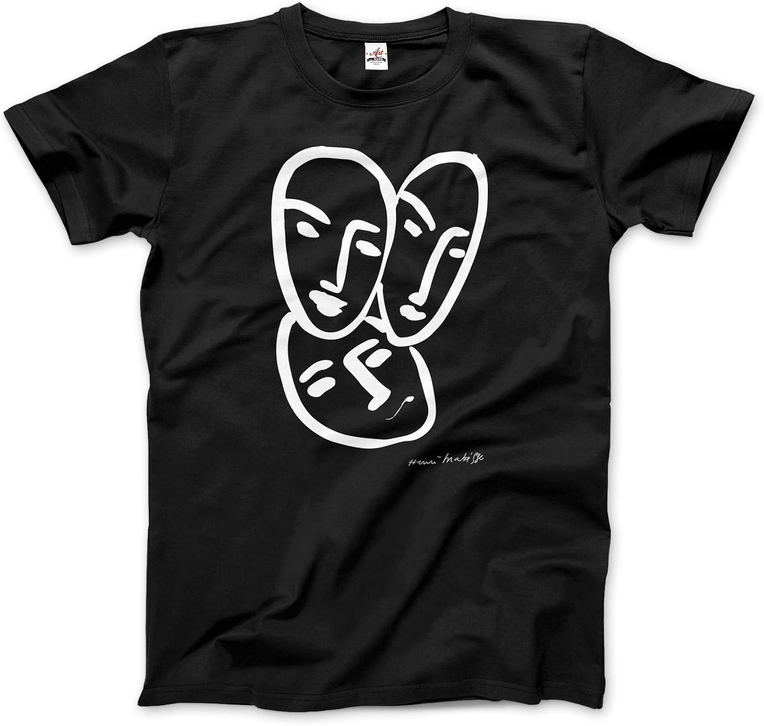 Apollinaire Three Heads to Friendship 1952 T Shirt (Adults, Kids, Short & Long Sleeve) Black
