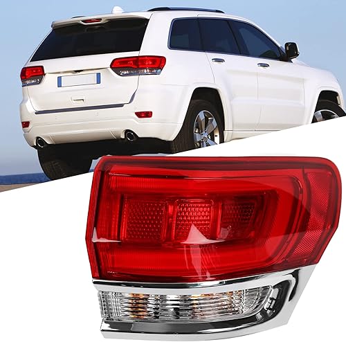Huray Luz trasera exterior derecha para Jeep Grand Cherokee 2014-2021, montaje de lámpara trasera lateral del pasajero, accesorio de repuesto