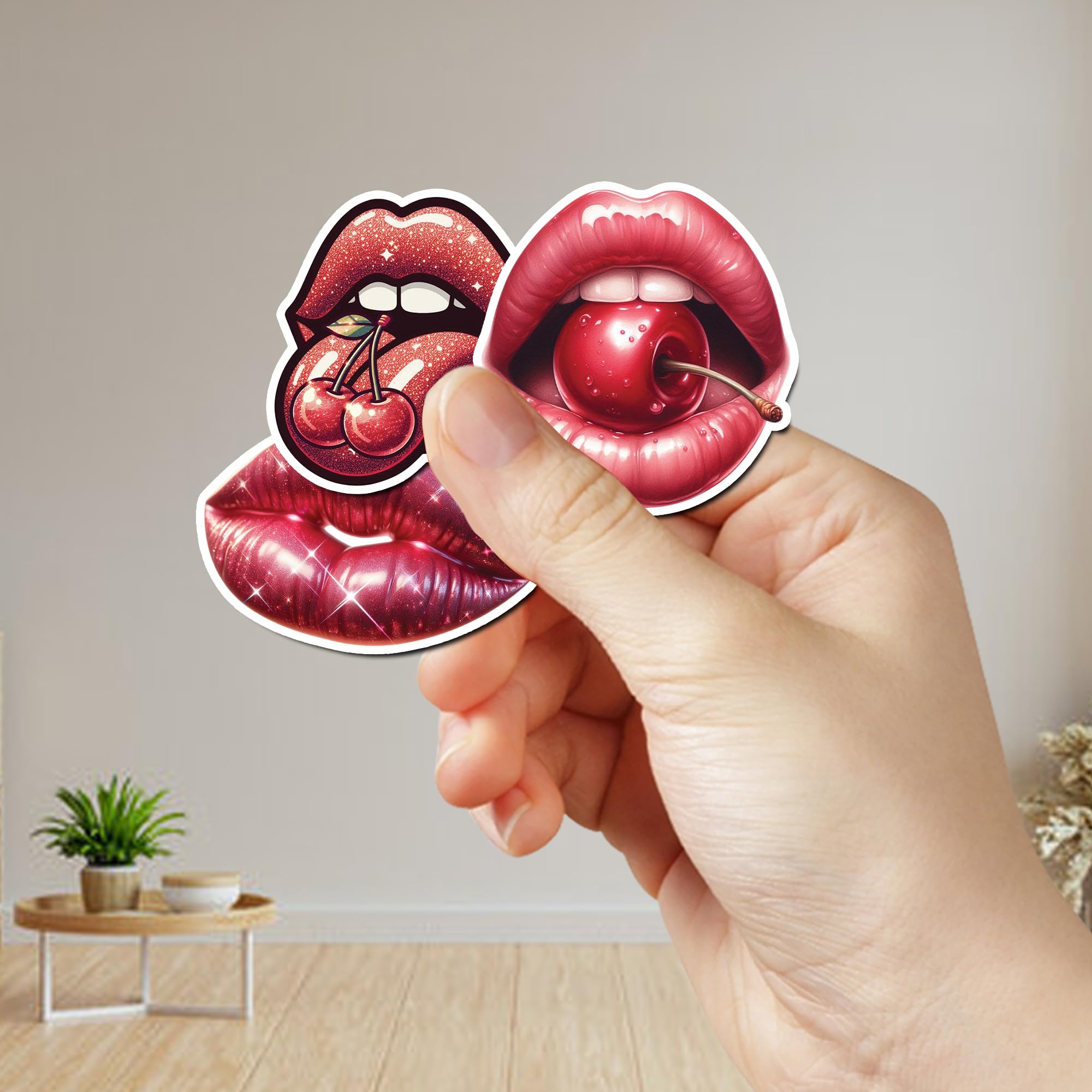 Confezione da 50 adesivi impermeabili in vinile per compleanno, San Valentino, decorazioni a tema laptop, diario, telefono, bottiglia d'acqua, bomboniere, regali per bambini, ragazze e donne