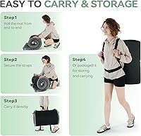 Vista 4 de Sinweek Memory Foam Camping Mattress CertiPUR-US Waterproof Portable Roll Up Mattress for Adults Cot Mattress Car Van Sleeping Mat Pad with Carrying