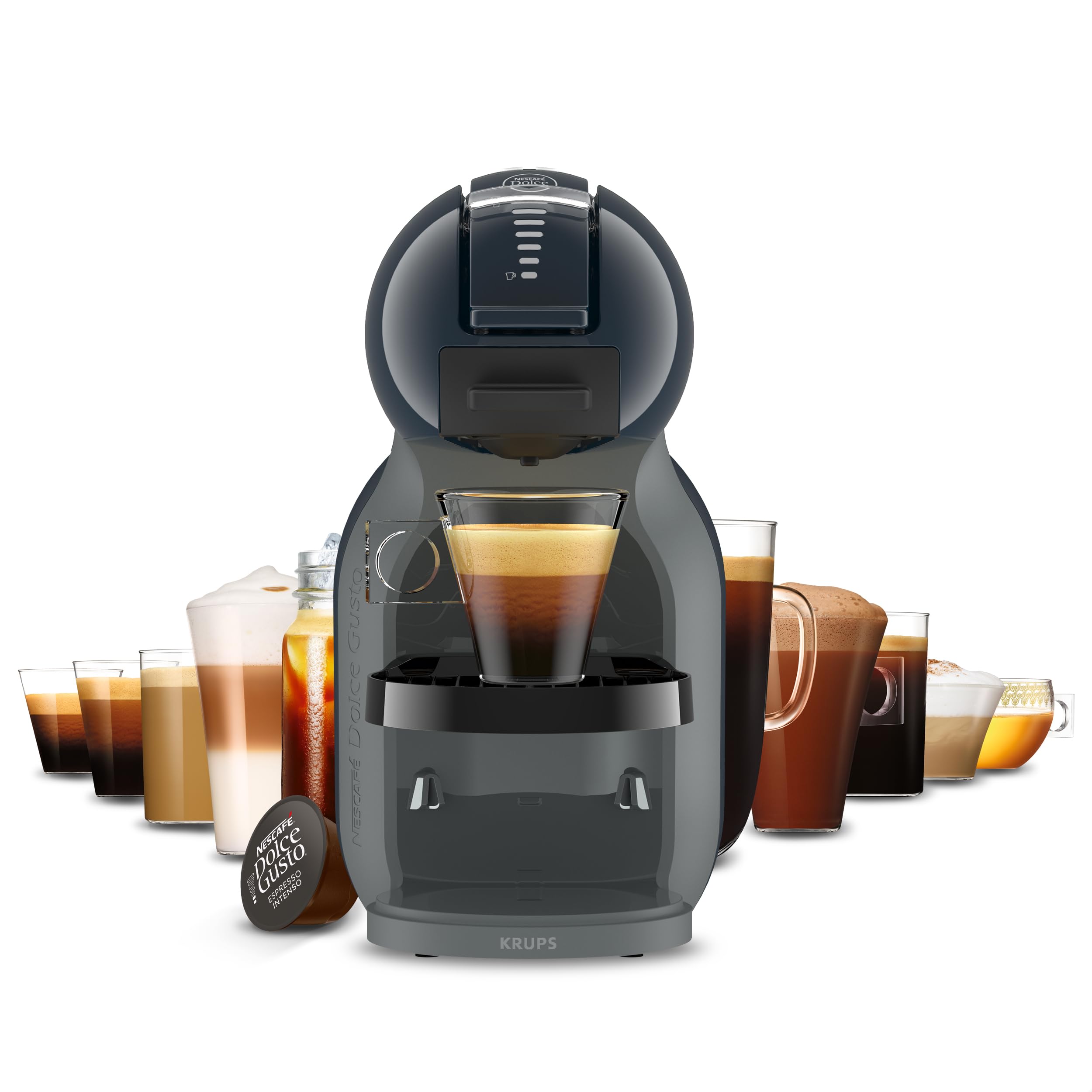 NESCAFÉ DOLCE GUSTO Krups Mini Me, Macchina per Caffè Espresso e Altre bevande in capsula, Automatica, Antracite