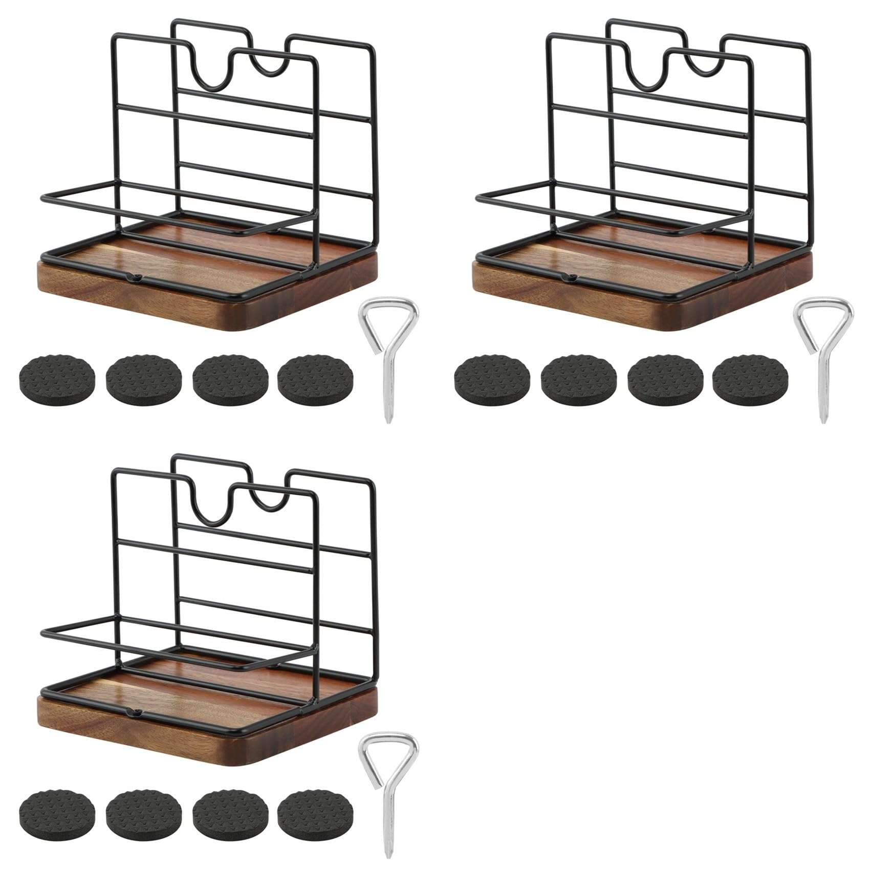Hndhbfgrt 3X Rustic Napkin Holder for Salt and Pepper Shakers,Napkin Salt and Pepper Holder for Table,Metal Napkin Holder