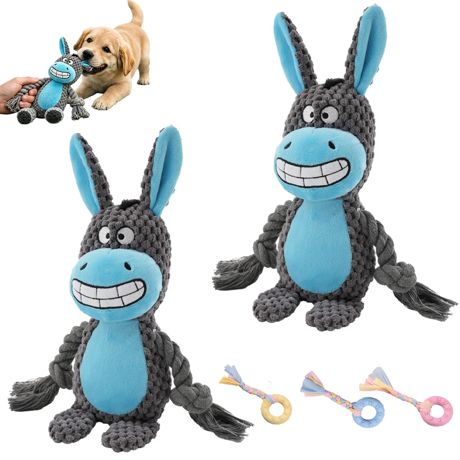 Jouet Chien Indestructible en Corde Tressée Haute Résistance - Pack de 2