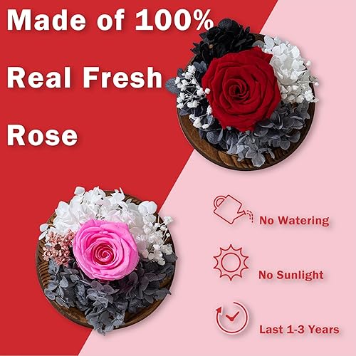 Miniatura 5 de U UQUI Velas de flores, regalos para el día de San Valentín para ella, regalos de rosas para el día de San Valentín para novia, velas para el día de