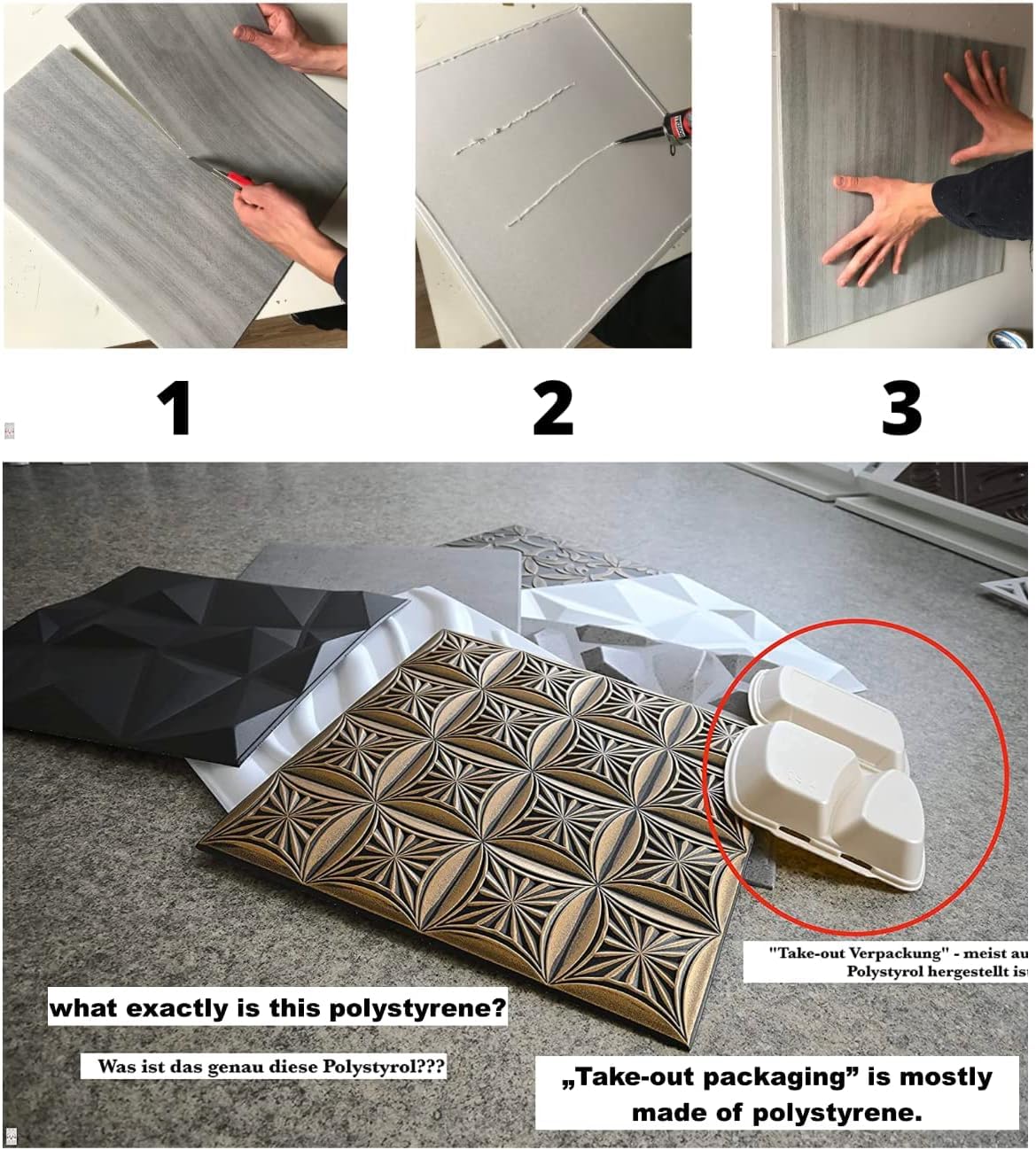 Pannelli 3D In Polistirolo Per Pareti E Soffitti - Decorativi E Facili Da Installare - 50x50 Cm, Bianco - Foto 10