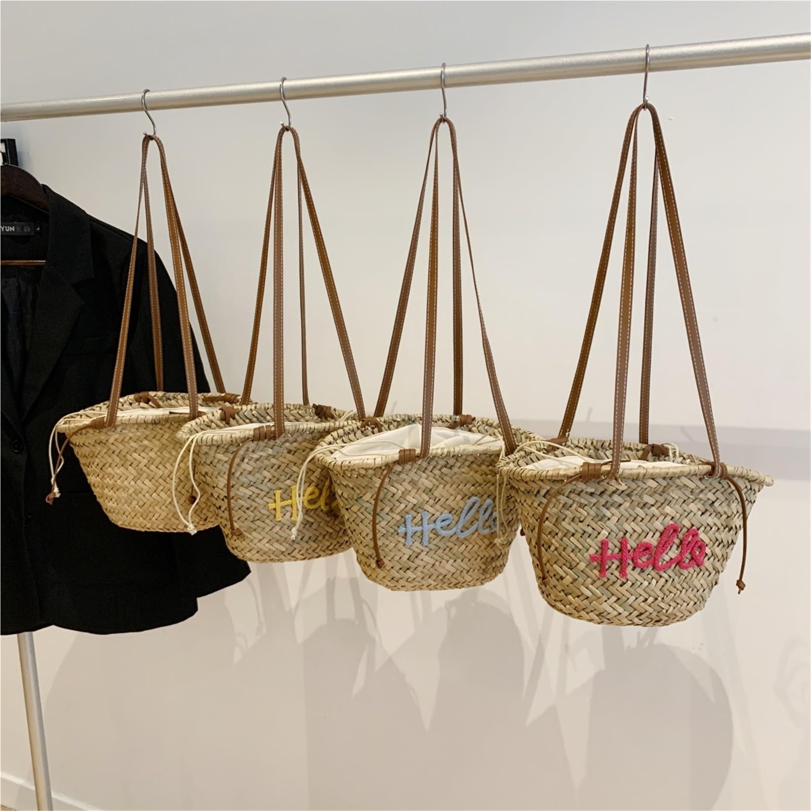 bolso mujer verano Bolsos de paja for mujer, bolsas mensajero hombro a la moda for, bolso playa tejido grande informal for