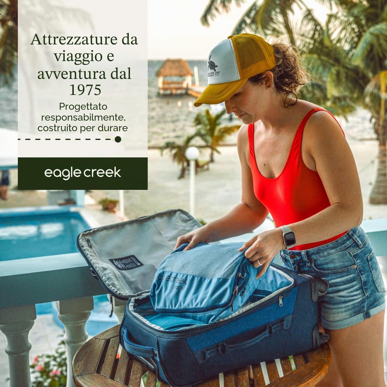 Eagle Creek Pack-It Spectre - Cubi da imballaggio a compressione, resistenti, ultra leggeri e impermeabili, in tessuto Ripstop, borse organizer per abbigliamento e attrezzatura, nero, S/M, Pack-It