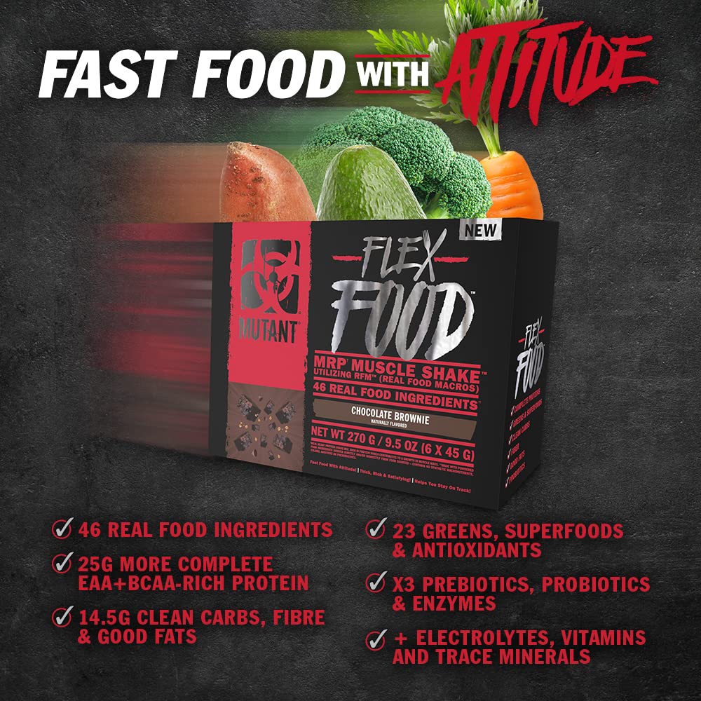 Mutant Flex Food (880g) Gâteau à la vanille - Aliments fonctionnels - Aliments riches en protéines
