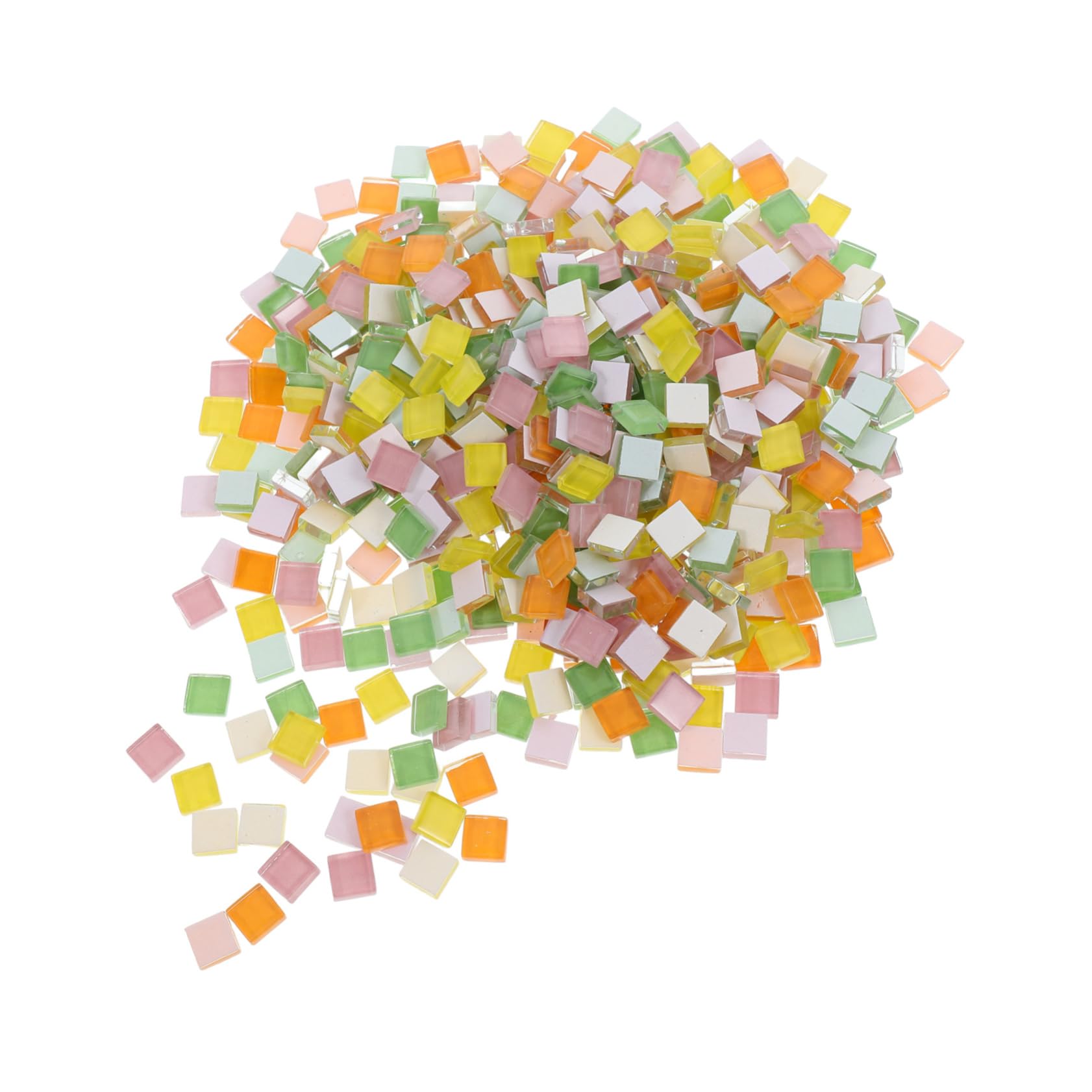HOMSFOU Vetro per DIY Kit Mosaico Vetro Quadrato per Progetti Creativi Facile da Usare Sicuro per Adatto per Decorazioni e Attività