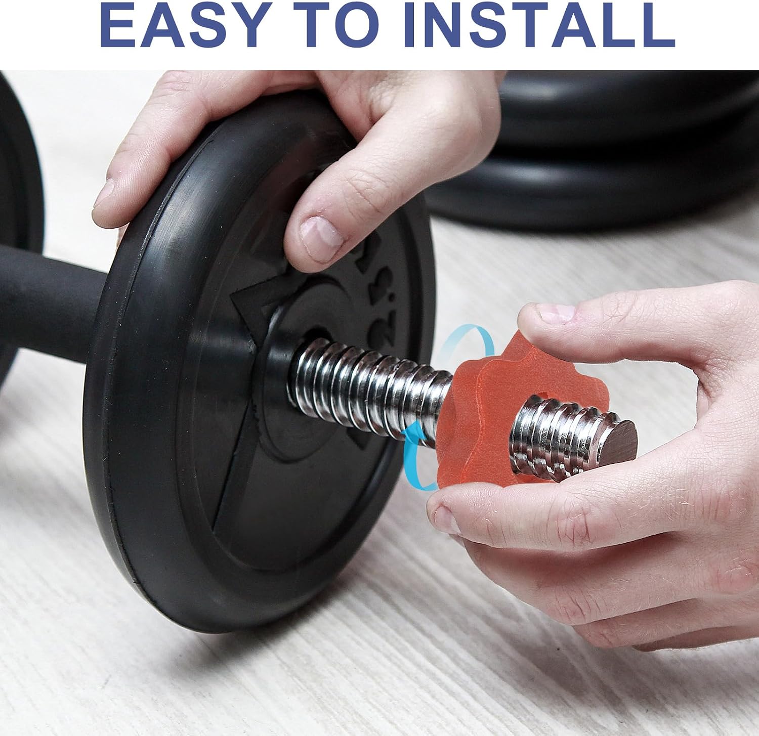 Dumbbell Collars, Barbell Spin Lock Hex Nuts Anti Slip Weight Lifting Clip Plastic