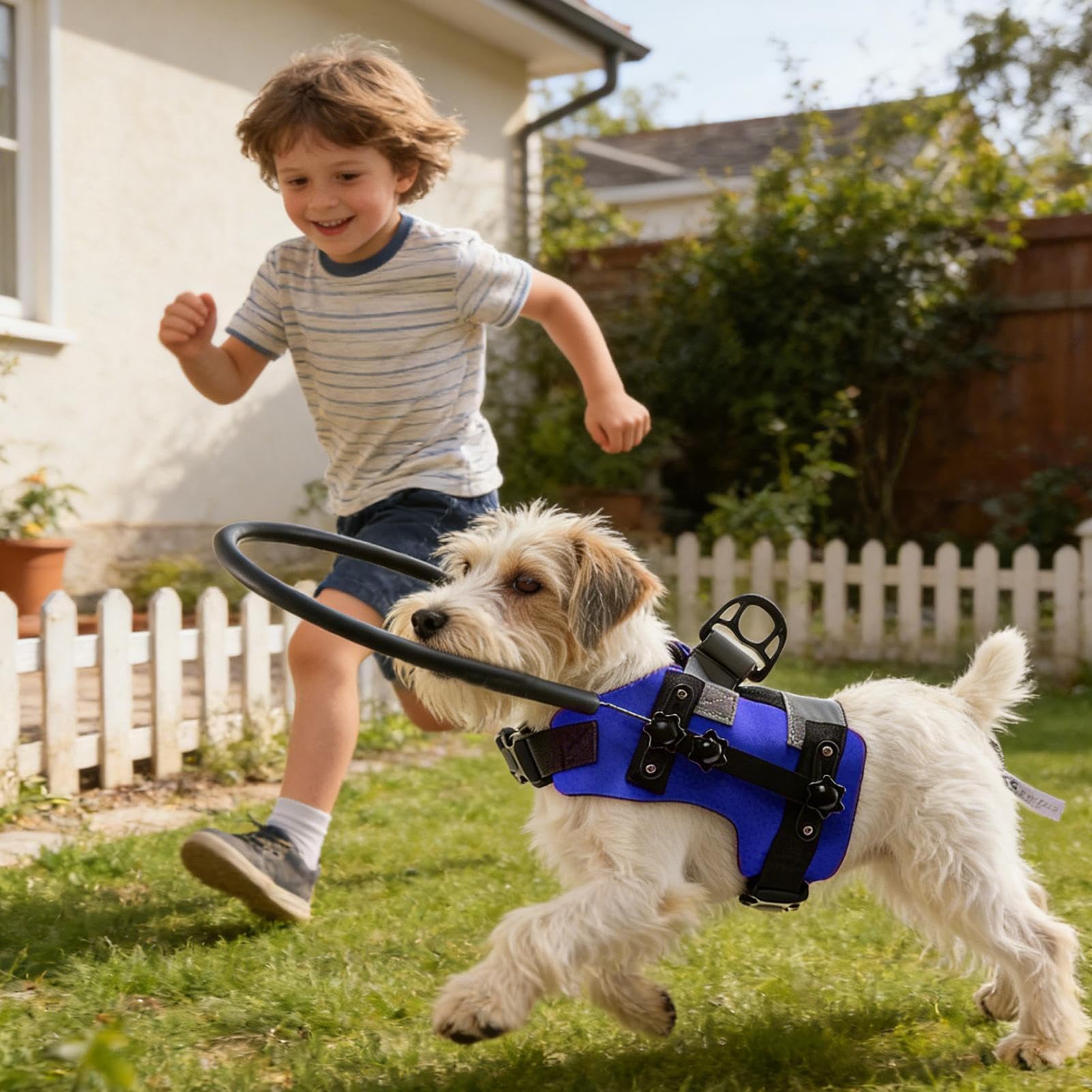 Anello per cani ciechi Pettorina con collare per gatto cieco con strisce | Collare regolabile per animali per orientamento Per passeggiate, viaggi, addestramento, interni, escursioni