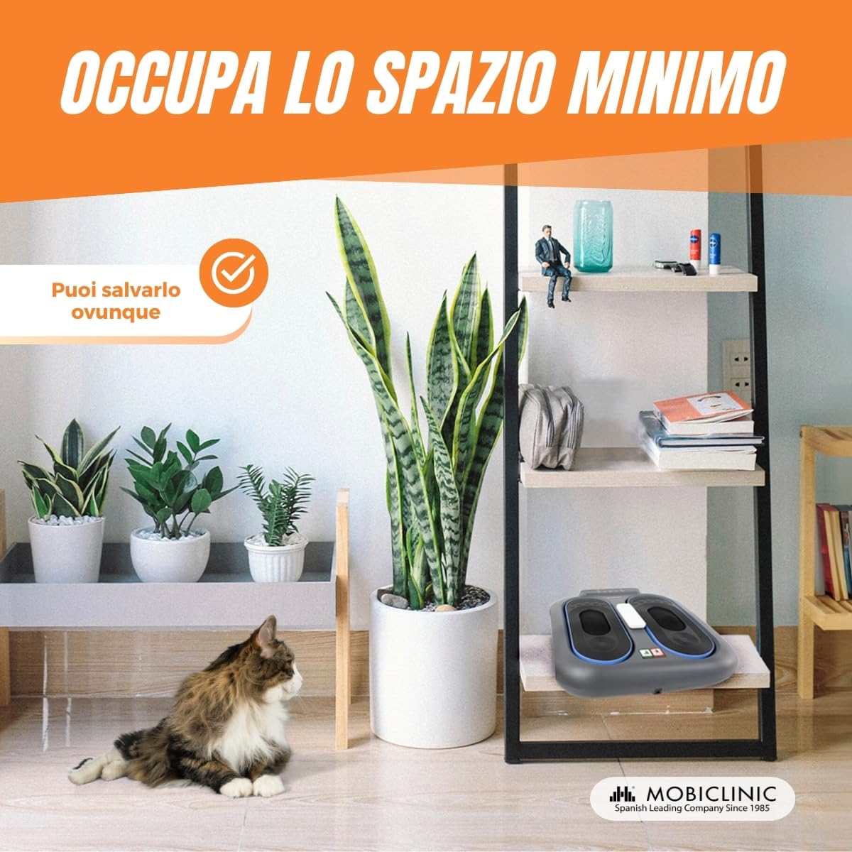 Mobiclinic® fitness, Massaggiatore per piedi elettrico, 10 livelli di vibrazione, 5 programmi, Timer, Vibrolegs, Vibromassaggiatore, Pedana vibrante, Telecomando e display led, Vibfit