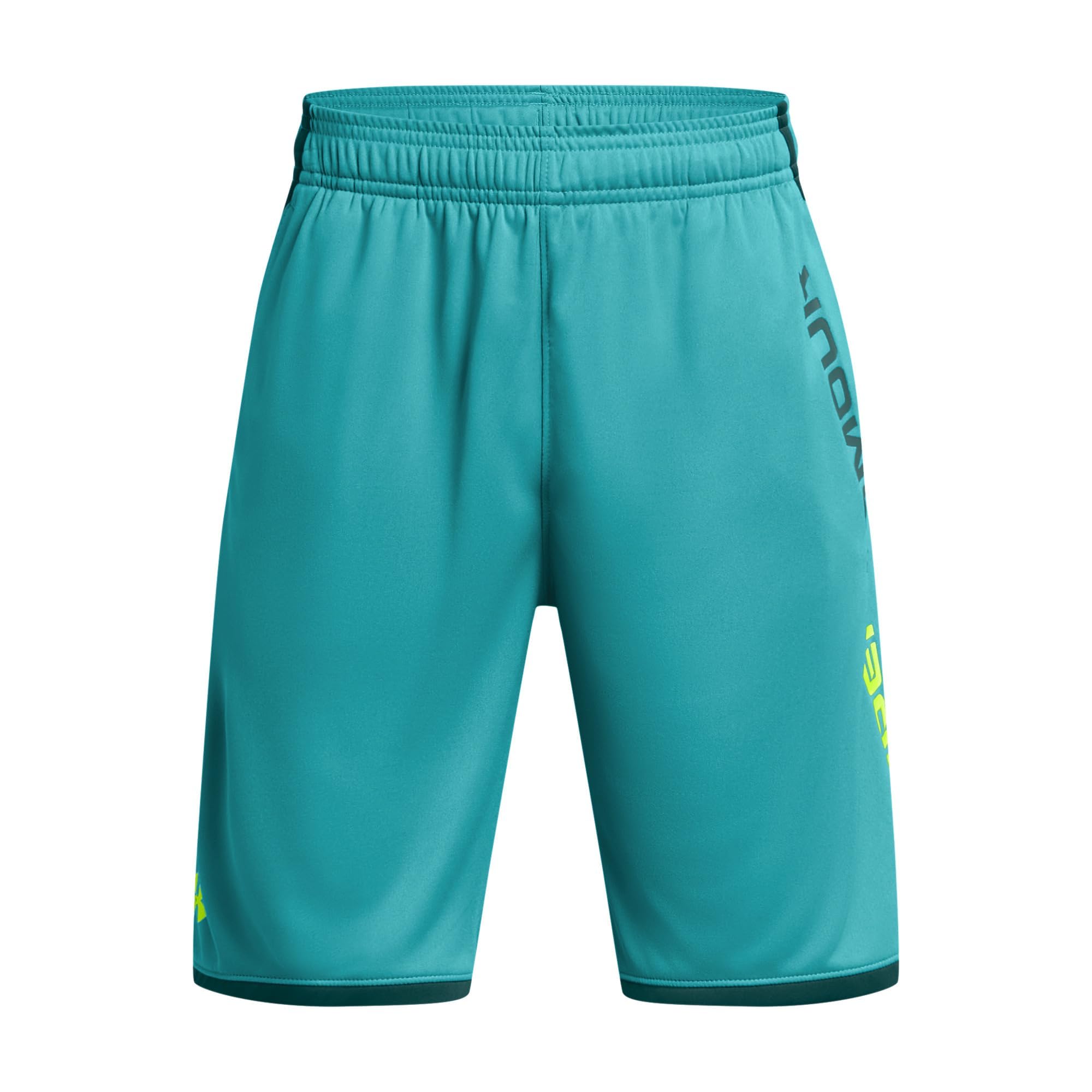 Under Armour (464) Circuit Teal / Hydro Teal / High-Vis Yellow Stunt 3.0 Shorts Xl