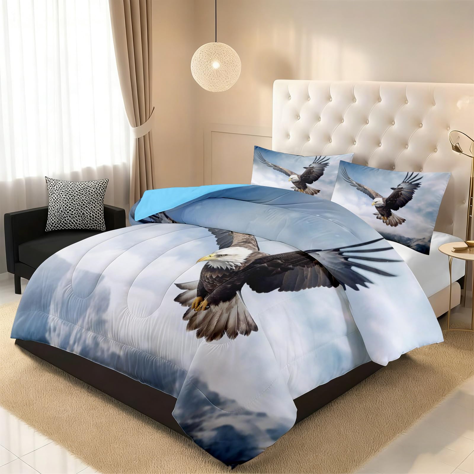 Generisch Adler Vogel Bettdecke ohne Bezug 200x200 Sommerdecke Leicht