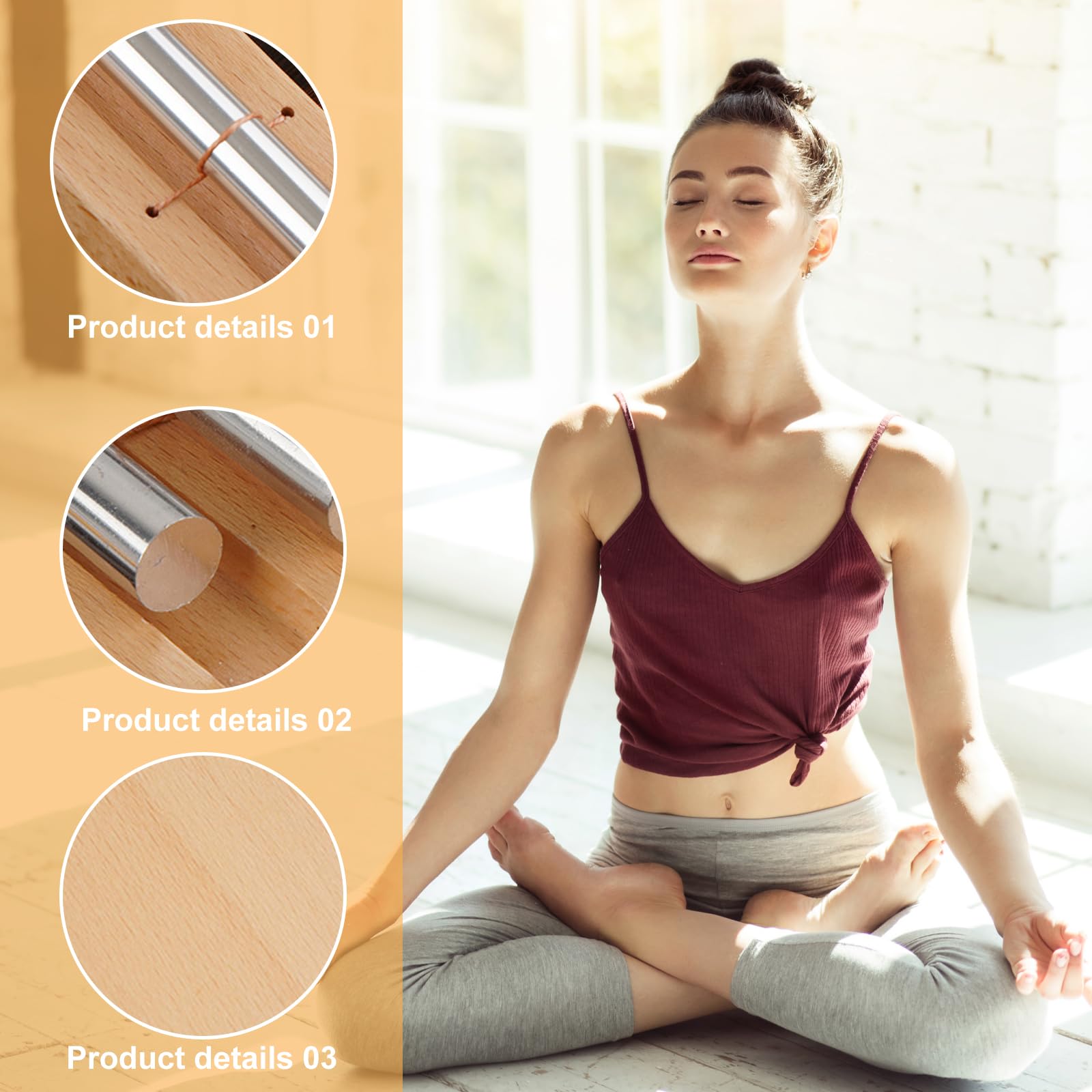 Energy Chimes, Energy - Varilla sonora de 7 tonos, barra de sonido Energy Chime con mazo de madera, timbre energético, instrumento de percusión para educación musical temprana y meditación de yoga
