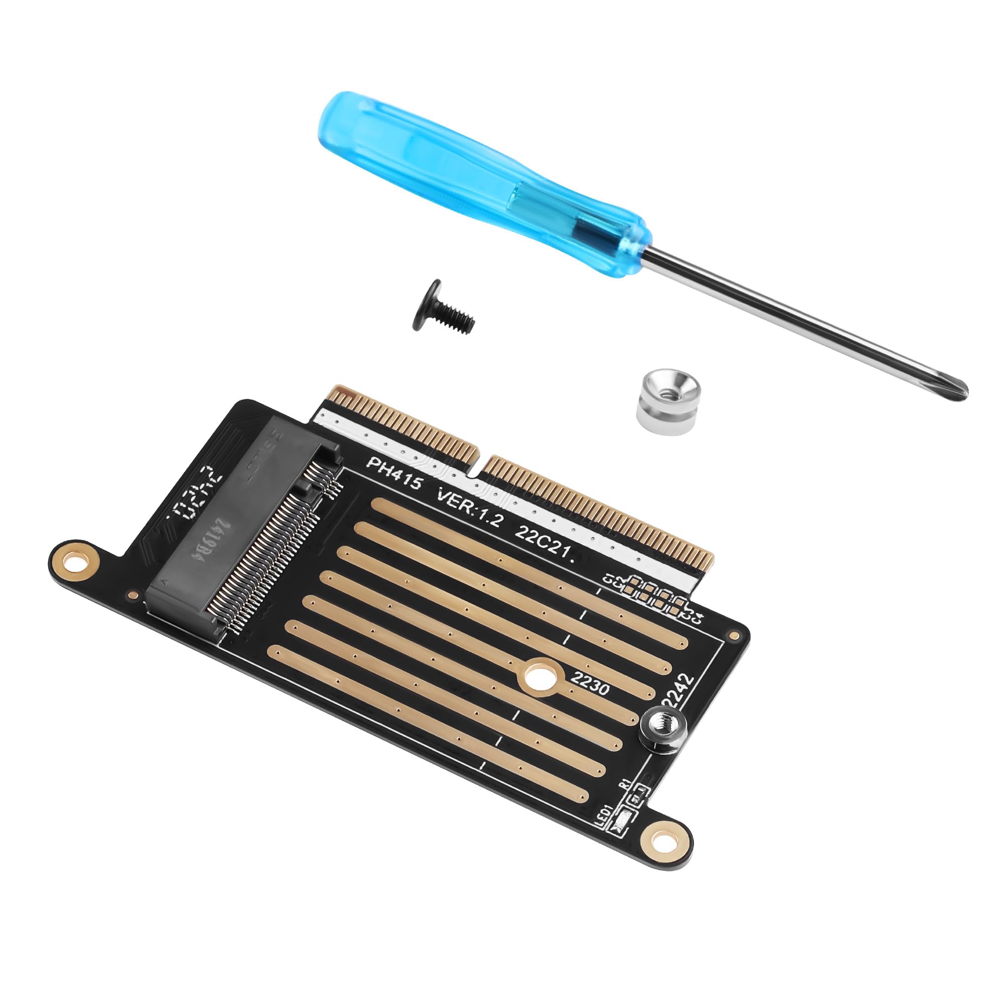 PH415 SSD Adapter for MacBook Pro 2016-2017 A1708, NGFF M.2 M-Key NVME Converter Supports 2230/2242 SSD, Compatible with macOS 10.14 Mojave & Higher
