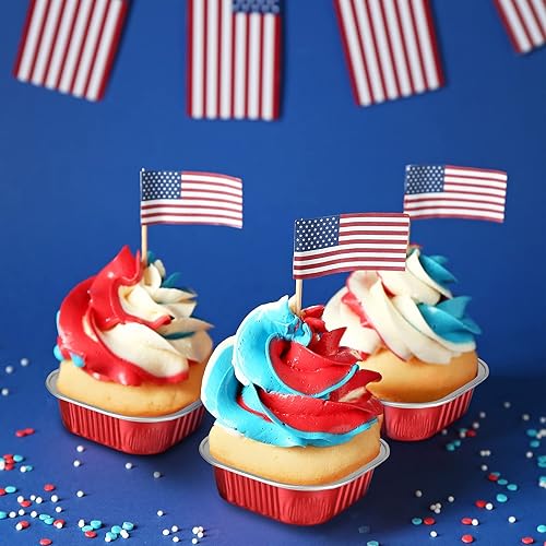 Miniatura 10 de Geiserailie 40 juegos de mini sartenes de aluminio con tapas, molde cuadrado de papel de aluminio para tartas de 4.4 fl oz4.4 onzas, moldes