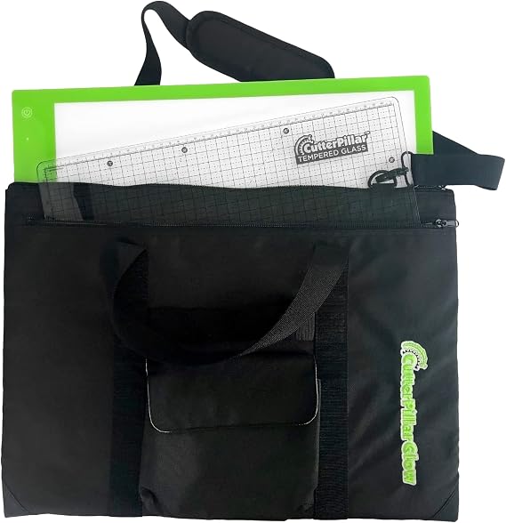 Cutterpillar Glow Light Board Tote Carrying Case for Crafting Light Boards Padded Carrying Case for Premium & Glow Basic Items Durable Nylon Storage Bag with Shoulder Strap