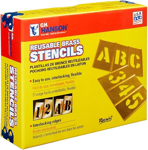 Miniatura 2 de CH Hanson 10066 Juego de letras y números de latón de 12" 45 piezas