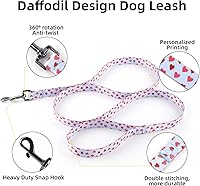 Vista 10 de QQPETS Dog Harness Collar Leash - No Pull Pet Adjustable Back Clip Halter Basic Collar Heavy Duty 5FT Anti-Twist Leash for Extra Small Puppy Medium