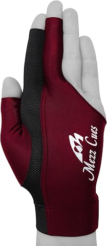 Miniatura 3 de MEZZ - Guante de billar de alta calidad, se adapta a cualquier mano (borgoña, talla XS)