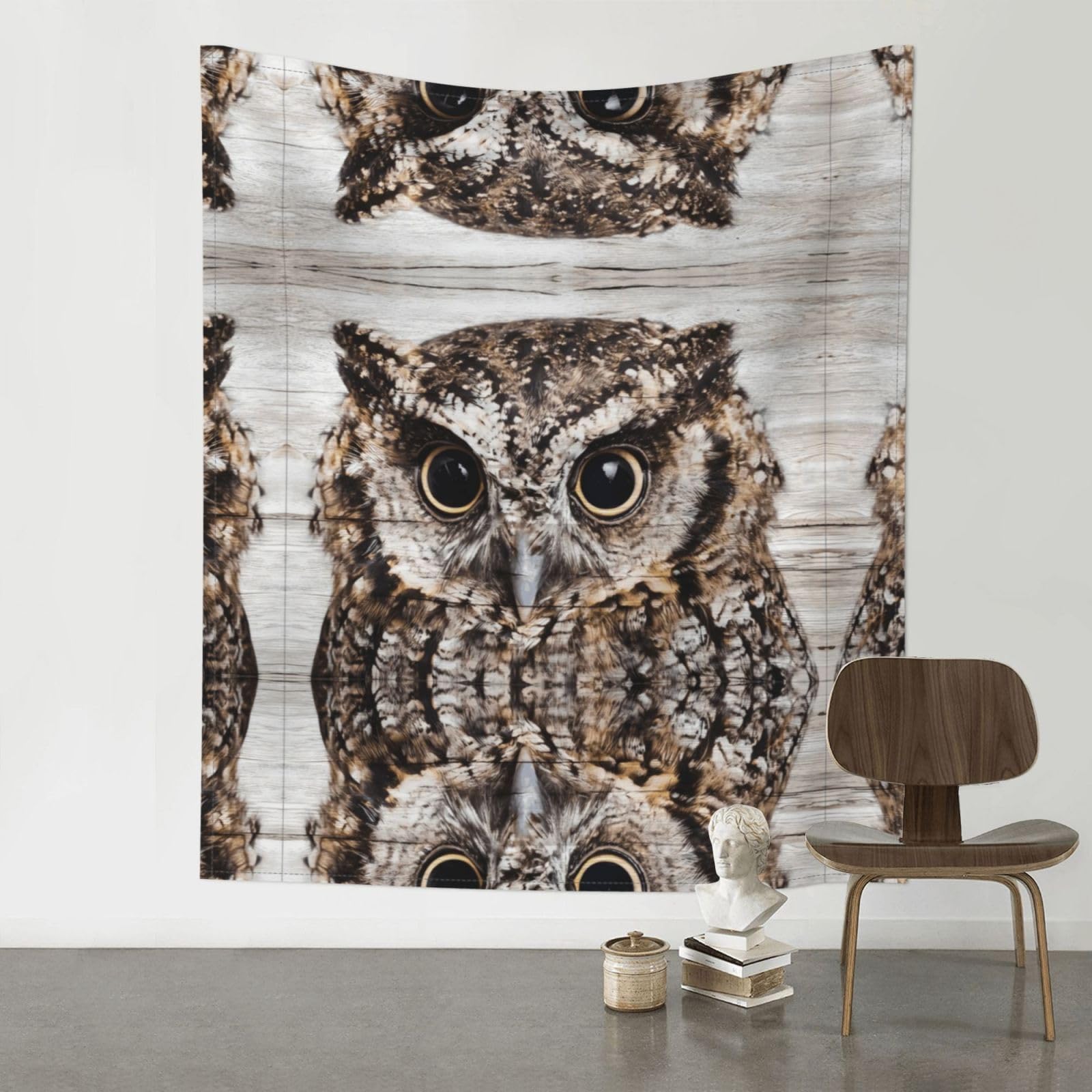 YYHHAOFA Owl Birds Prints 60x51in Wall Tapestry – Durable Polyester Throw for Dorm, Beach, & Home Decor