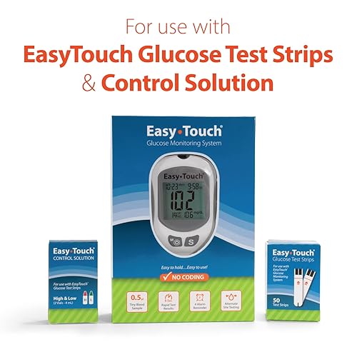 Miniatura 6 de Easy Touch Control Solution Kit de monitor de glucosa - Hi & Low - 2 viales, 0.1 fl oz cada uno