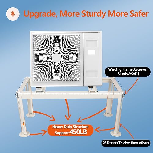 Miniatura 4 de WeCooper Mini soporte dividido de piso, soporte resistente de condensador para 9000-36000BTU, soporte de aire acondicionado Mini dividido para