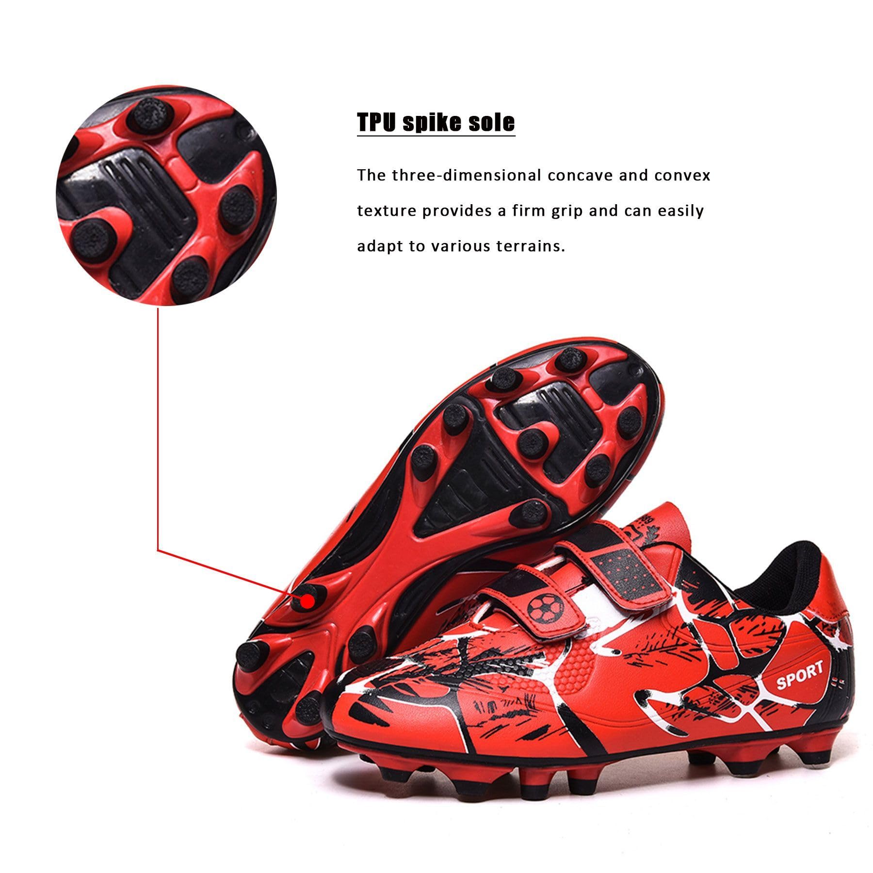 Chaussures de Football Enfant FG/AG Professionnel Plein Air pour Garçon Football Boots TF Chaussures d'Entraînement de Football Adolescents Basses Antidérapant