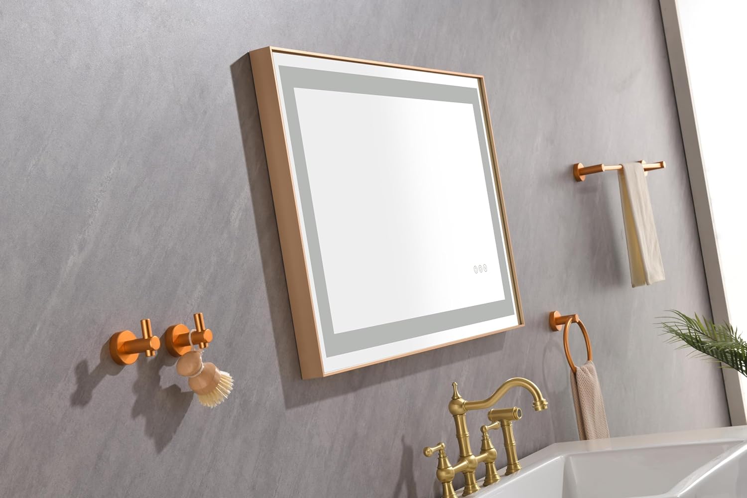 Bathroom led Mirror is Multi-Functional and Each Function is Controlled by a Smart Touch Button.