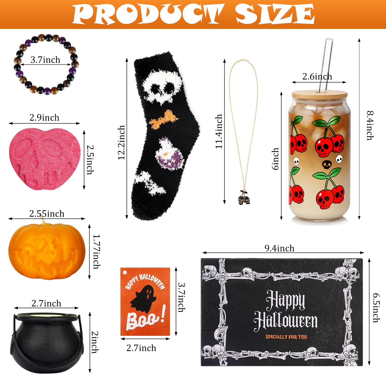 Halloween-Kürbis-Geister Becher Mit Deckel – 473 Ml Glas – Inkl. Strohhalm & Geschenkbox – Perfekt Für Eiskaffee, Smoothies, Partys
