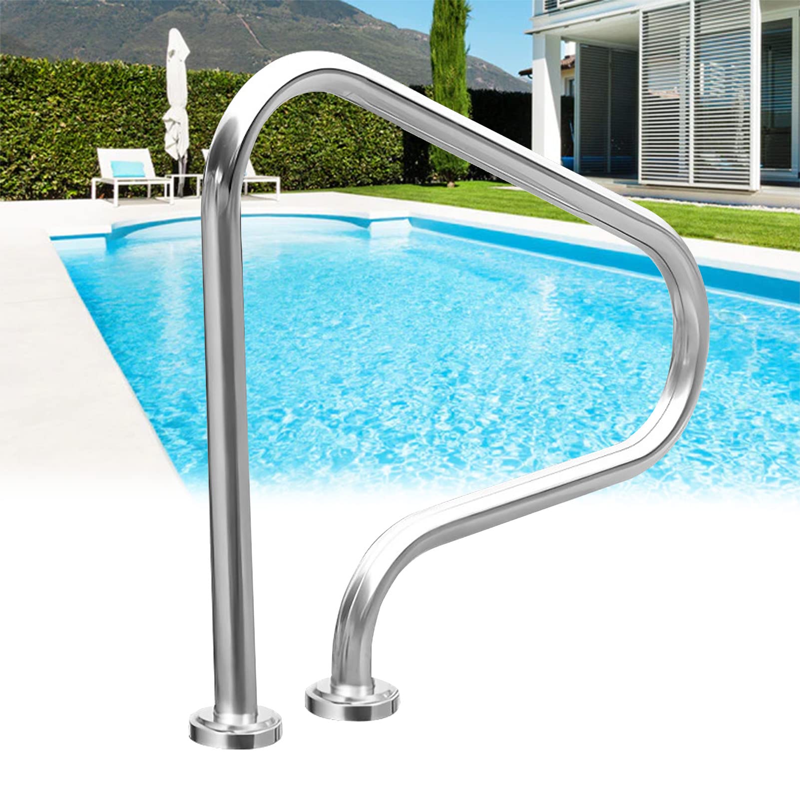 Amazon.co.jp: スイミングプールの階段レール、ステンレス鋼の地下