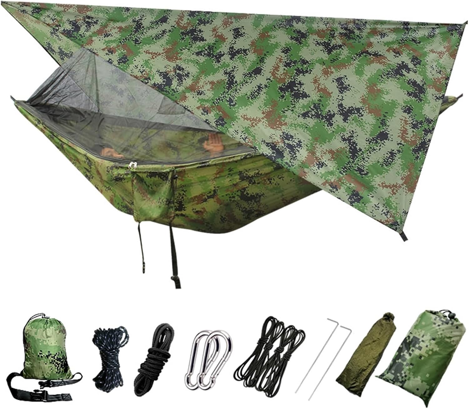 Camp Outdoor Portable Camping Hammock Tarp Fly-Tent Mosquito-Net Lightweight Sun Strong (02)
