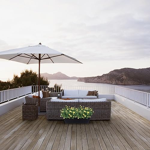 Miniatura 4 de ERINGOGO Maceta rectangular de jardín con bandeja de drenaje, maceta de plástico de 19.68 pulgadas para uso en interiores y exteriores, balcón,