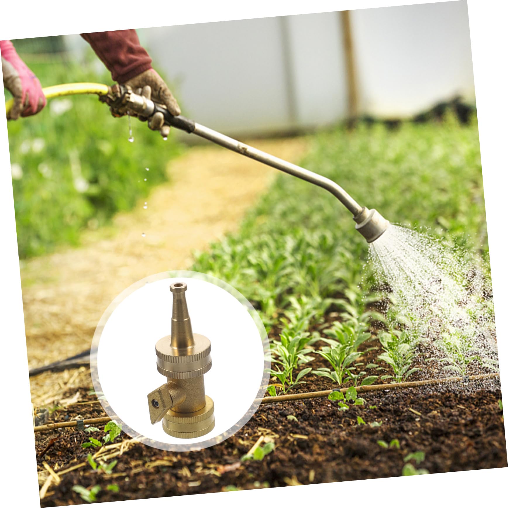 UPKOCH 2 Sätze Messingdüse Sprühgerät Jet Ventile des Tropfbewässerungssystems Bewässerungsventil Absperrventile Gartendüse Gartenschlauchabschaltventil Wasserventile Golden