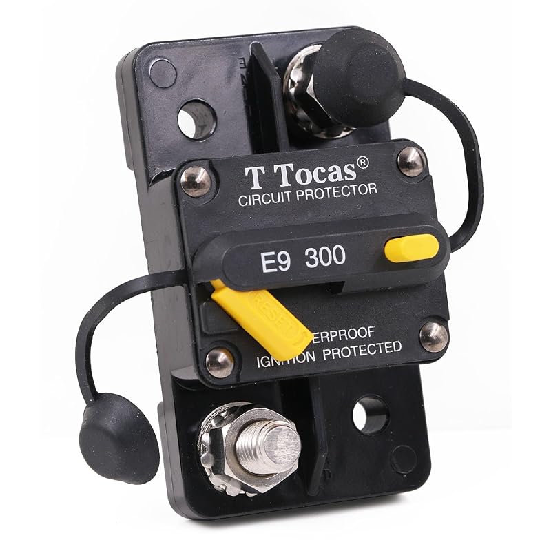 Disjuntor automotivo 300 A T Tocas E9 com rearme manual e proteção IP67 – 1 unidade