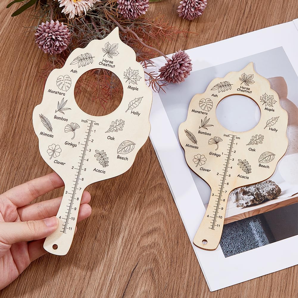 SUPERFINDINGS 2PCS Leaf Wooden Plywood Leaves ID Search Board Educational Learning Gift Learning Leaves Custom Leaves Exploration Board Insect Iecognition Tools for Fields Forest Insect Lovers Gifts