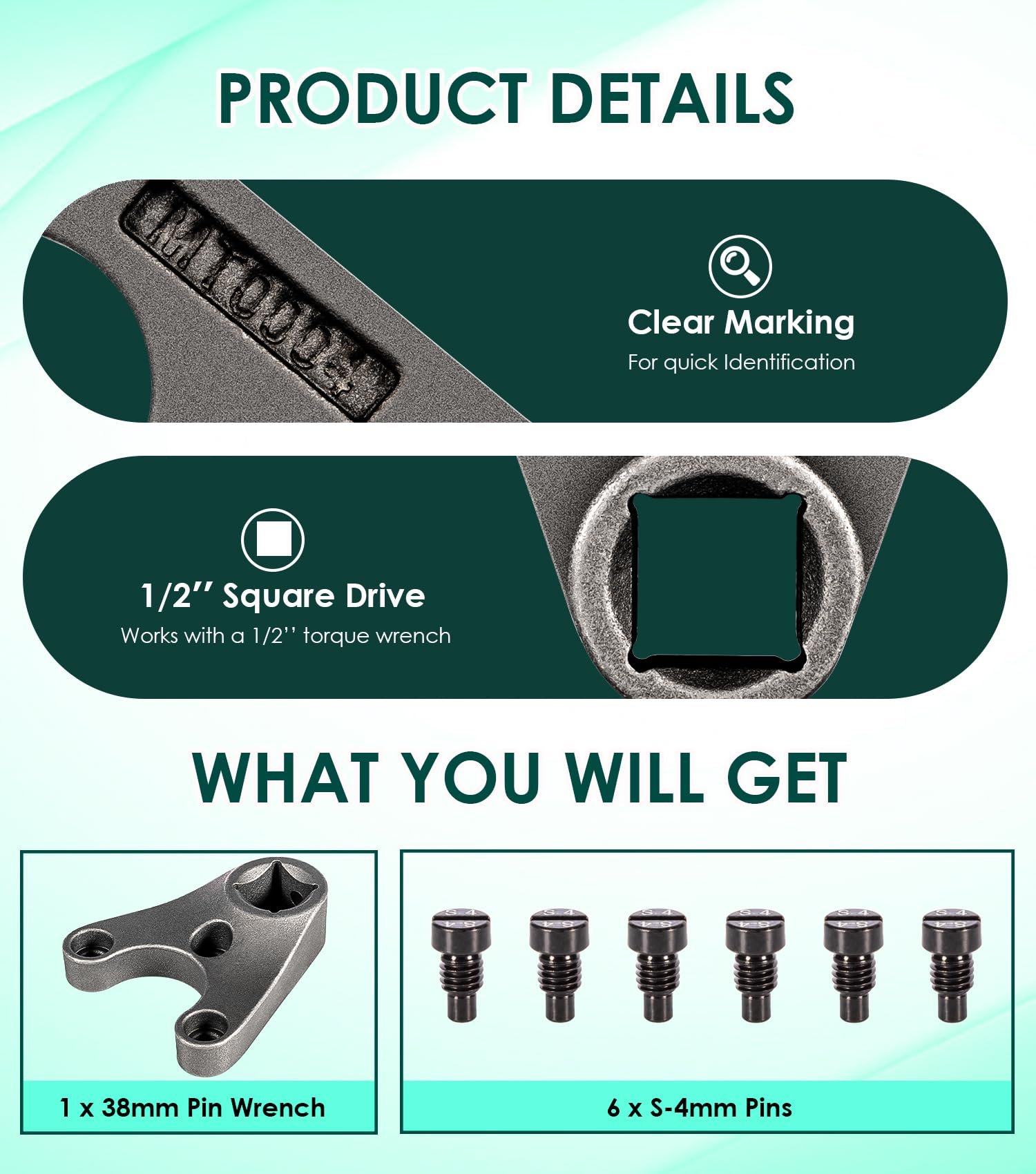 Yoursme Trim/Tilt Pin Wrench MT0004-38mm x 4mm for ALL Seastar
