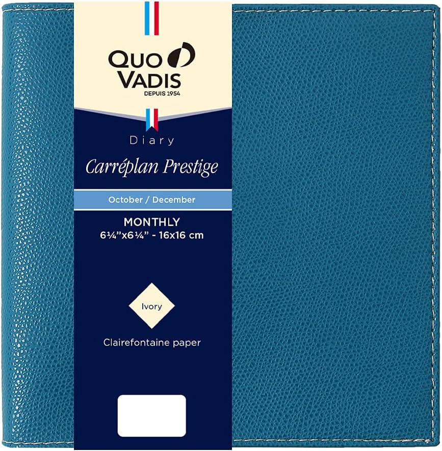 Quobadis qv124rech-pe Diary Diary "Kareplan Prestige/Refill" (Monthly Blocks, Begins October 2024, Square Size, 6.3 x 6.3 inches (16 x 16 cm)