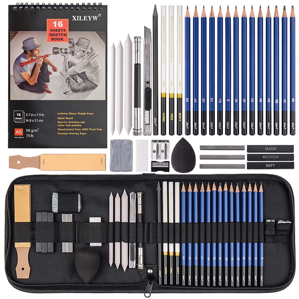 Set di schizzi, matite, quaderni, penne, borse, carta per evidenziare, penne perhizzi, matite, quaderni, penne, borse, carta per evidenziare, penne per pittori, studenti, materiale artistico