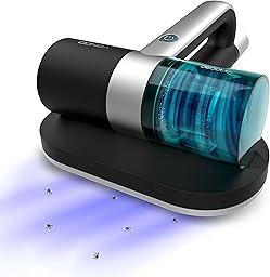 Cecotec Aspirador de Colchones y Tapicerías de Mano Conga Rockstar 3000 Mattress Essential. 300W, 10kPa, Luz Ultravioleta UV-C, Tecnología con Cepillo Motorizado y Aire Caliente, Retiene Alérgenos