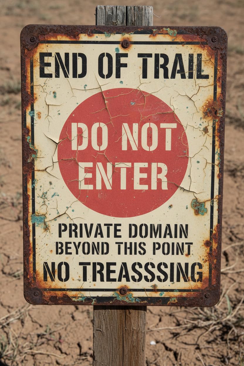 Wall Decor End Of Trail Do Not Enter Private Residence No Trespassing Warning Caution Notice Aluminium Metal 8x12Inch Sign Plate Vintage Signs Aluminum Plates Printed