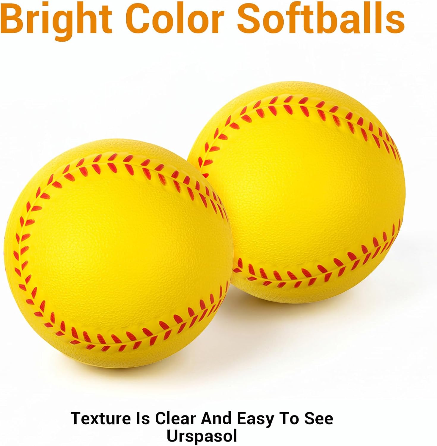 6pcs Practice Foam Softballs 11 Inch Soft Baseballs with Mesh Bag Foam Baseballs Softballs Practice Training Ball for Beginners Indoor Outdoor Players Training Hitting Sporting Batting