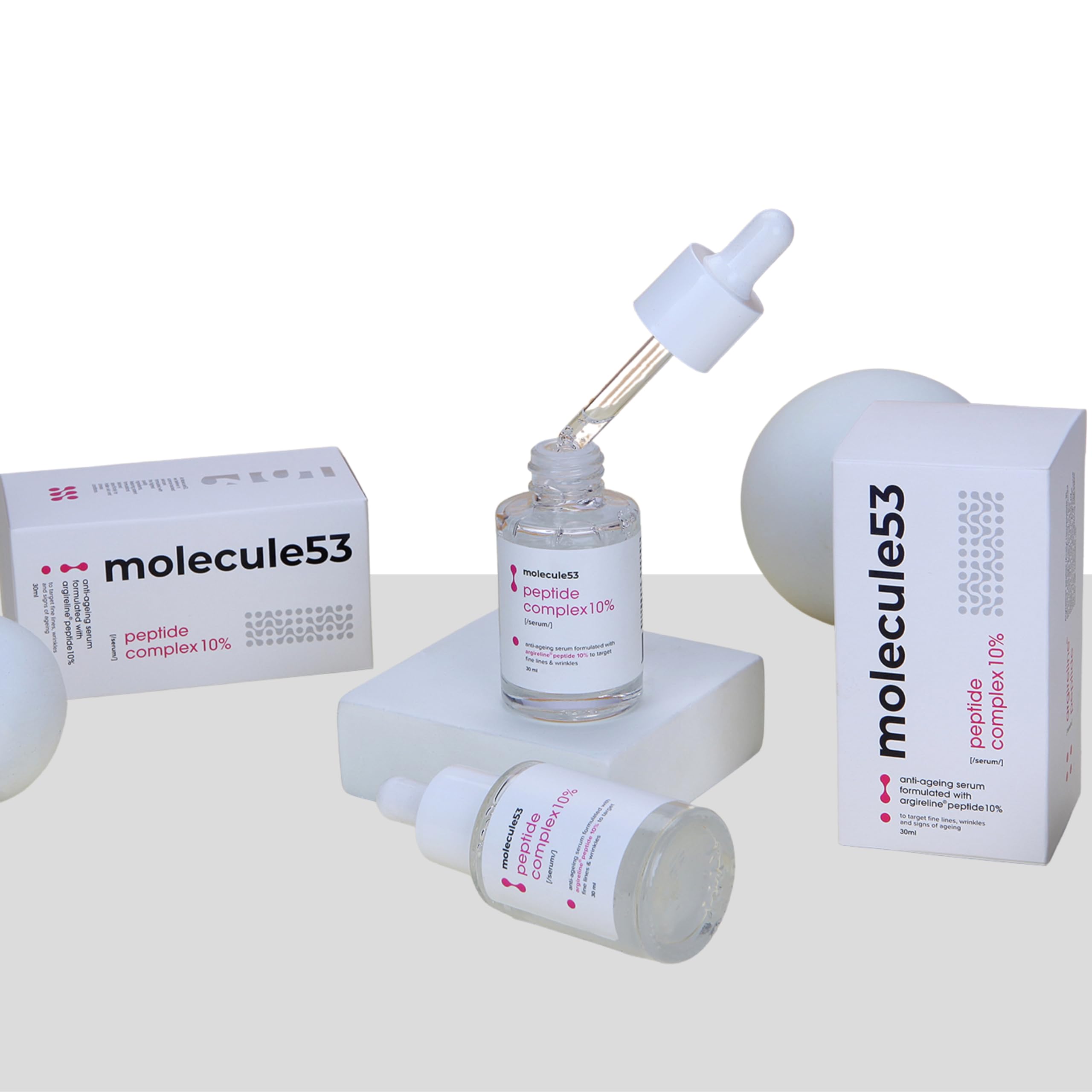 Molecule53 Argireline 10% Peptide Serum - Anti Aging Peptide Serum for Wrinkles & Fine-Lines | Reduces Signs of Aging | Anti Wrinkle| 30ml - Pack of 7