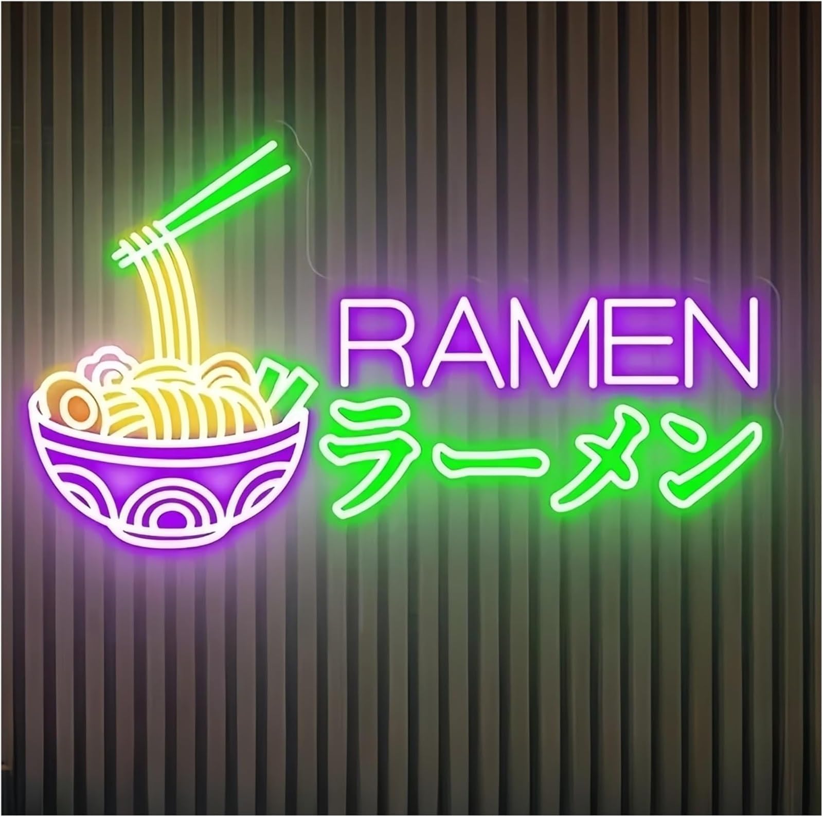 Wexxaii neon Light Sign Soothing Atmosphere Neon Sign Lamp for Japanese Ramen Noodles, Restaurant Wall Decor(D)