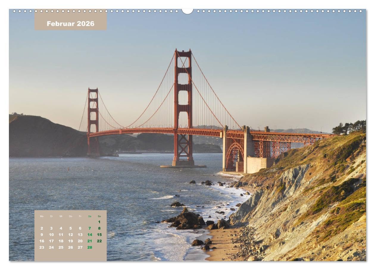 Erlebe mit mir den Westen der USA (hochwertiger Premium Wandkalender 2026 DIN A2 quer), Kunstdruck in Hochglanz: Meistens wird der Begriff Westküste ... liegenden Gebiete verwendet. (CALVENDO Orte)