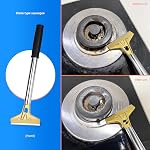EHDIS Heavy Duty 4-inch Razor Blade Scraper with Long-Handle, Cleaning Glass Wall Scraper, Painting Stripping Tools,Tile Adhesive Removal with 10PCS Replace Blades